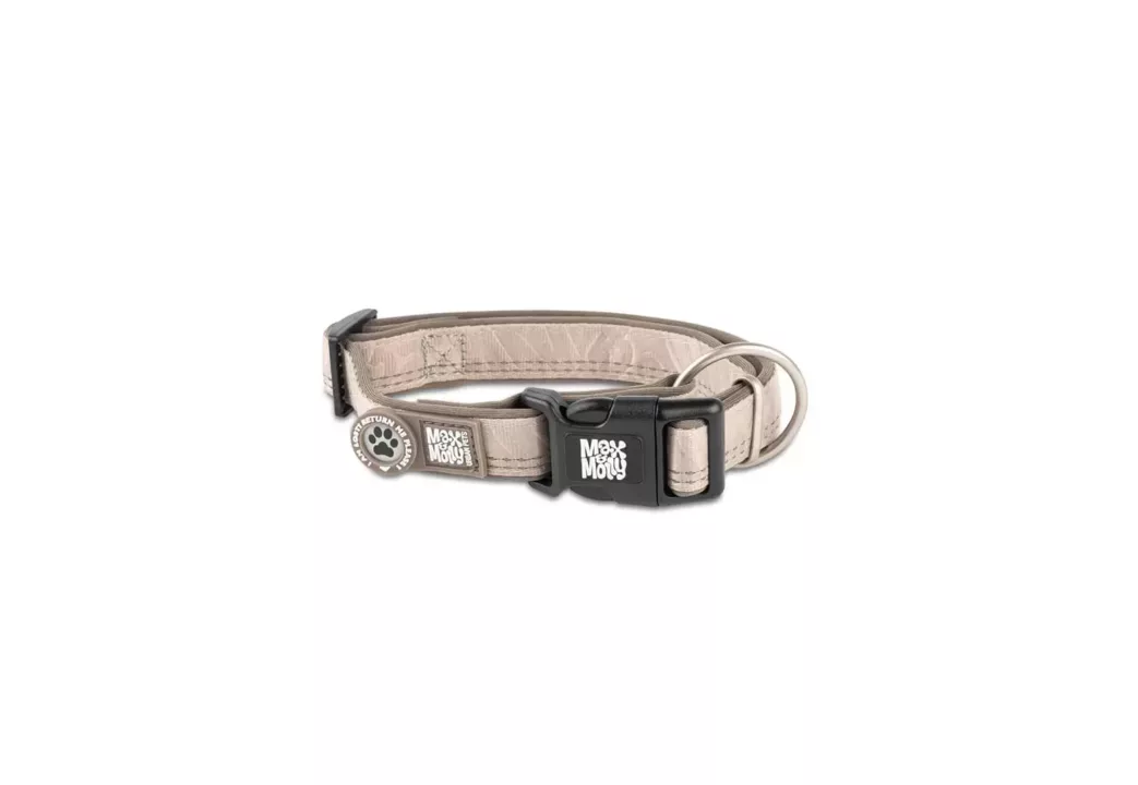 Collier pour chien Smart ID - couleur sable - max and molly - Les trésors de Sparow