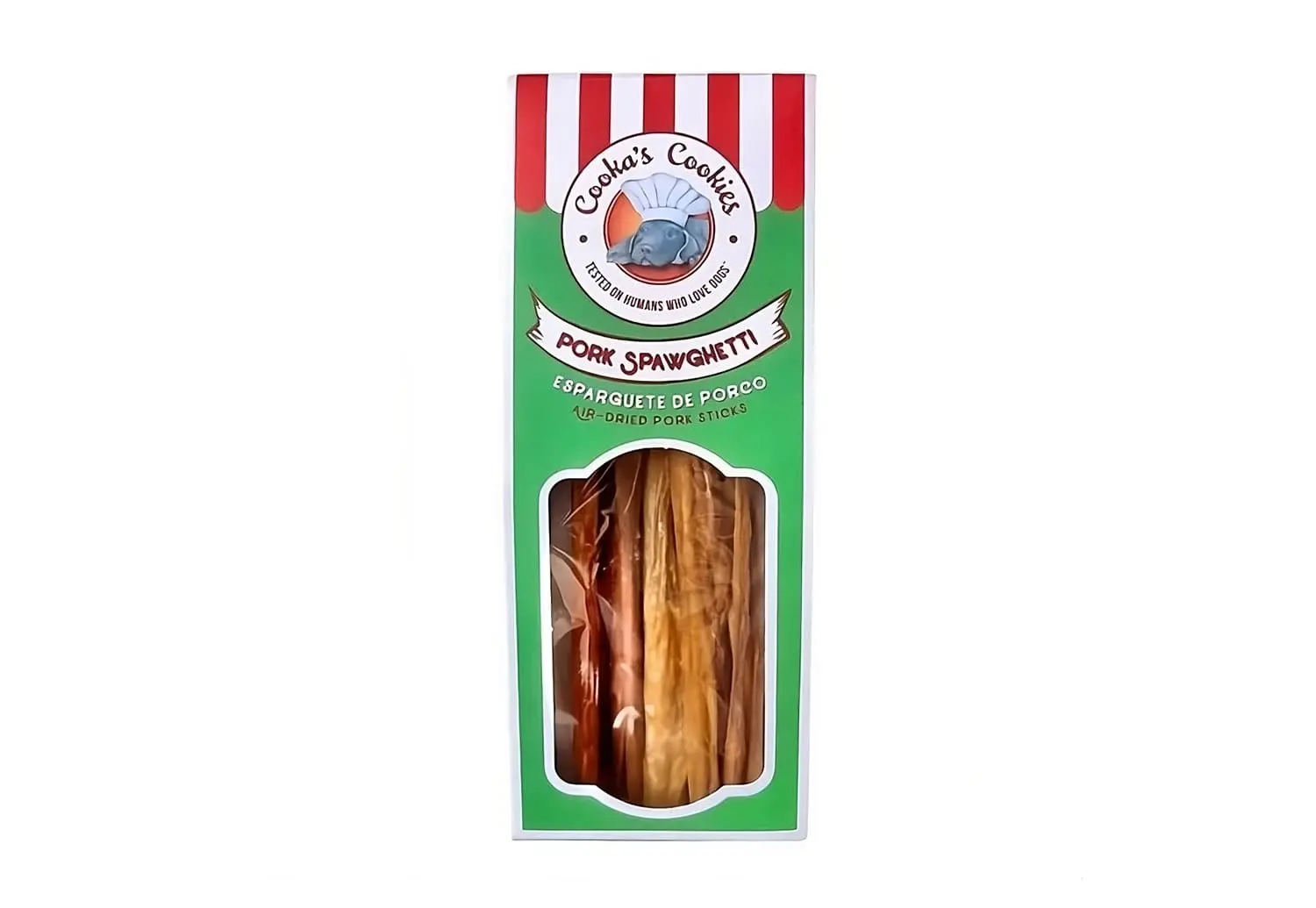 Spawghetti au porc - Friandises séchées à l'air pour chiens - Les Trésors de Sparow - Cooka's cookies