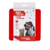 Tapis de léchage pour chien - Motif croix - Rouge - Mangez lentement, vivez plus longtemps ! – Image 2